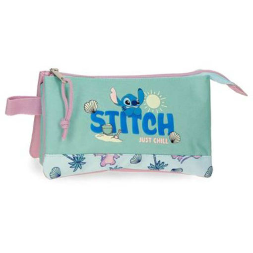 Picture of STITCH JUST CHILL 3 COMPARTMENT PENCIL CASE